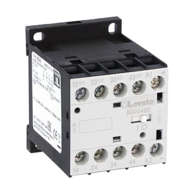 LOVATO - LOV11BG0040D012 CONTATTORE AUX 4NO 12VDC