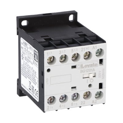 LOVATO - LOV11BG1201A22060 CONTATTORE 3P+1NC 12A AC3
