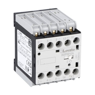 LOVATO - LOV11BGP0910A22060 CONTATTORE 3P+1NO 9A AC3 PIN RETRO
