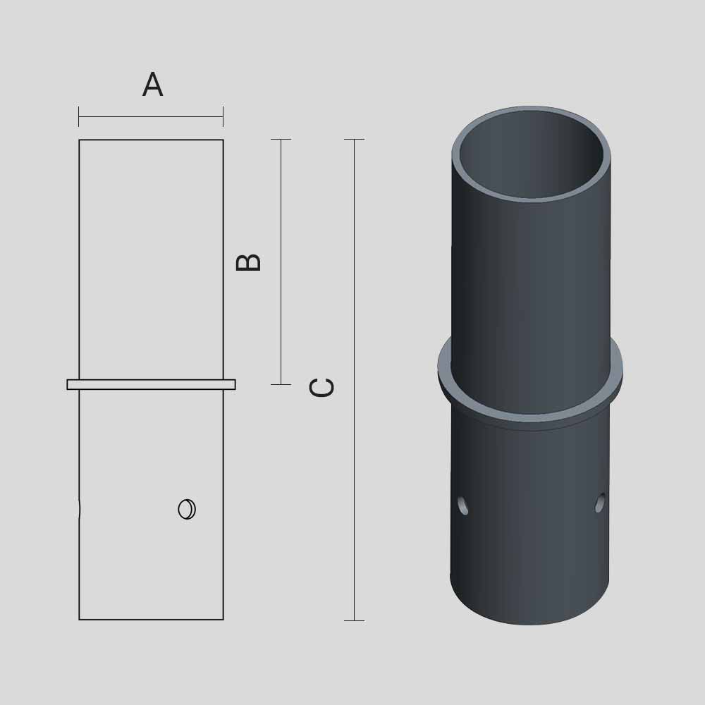 ARCLUCE SPA - ACL1097049X-16 RIDUZIONE DA PALO D76 A D60