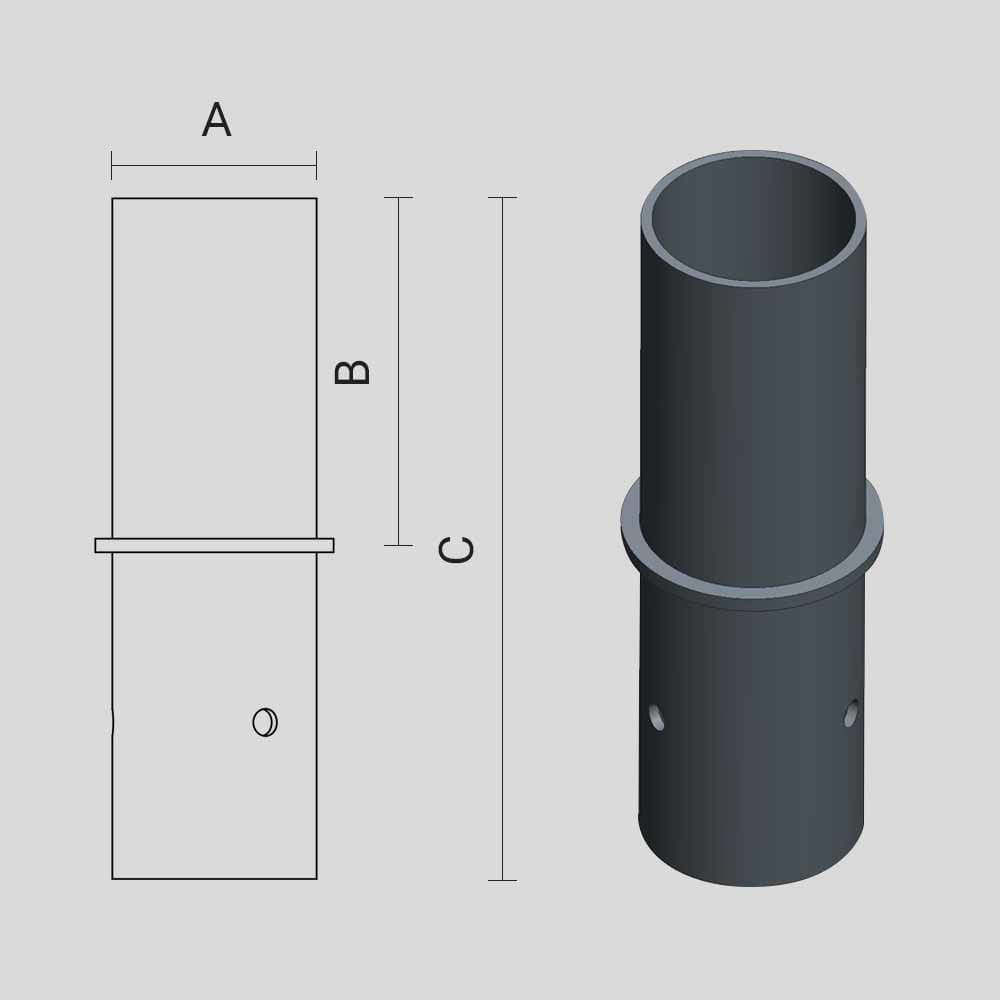 ARCLUCE SPA - ACL1097049X-16 RIDUZIONE DA PALO D76 A D60
