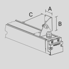 ARCLUCE SPA - ACL1099394X-21 STAFFE FIX KRION-SHORT ORIEN. (2PCS)