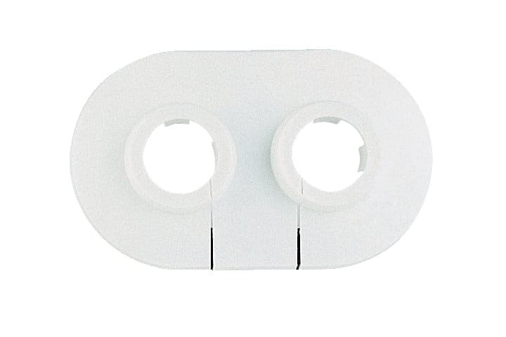 WATTS INDUSTRIES ITA - WAT12814W ROSETTA DOPP. TUBO D14 BIANCA R9016