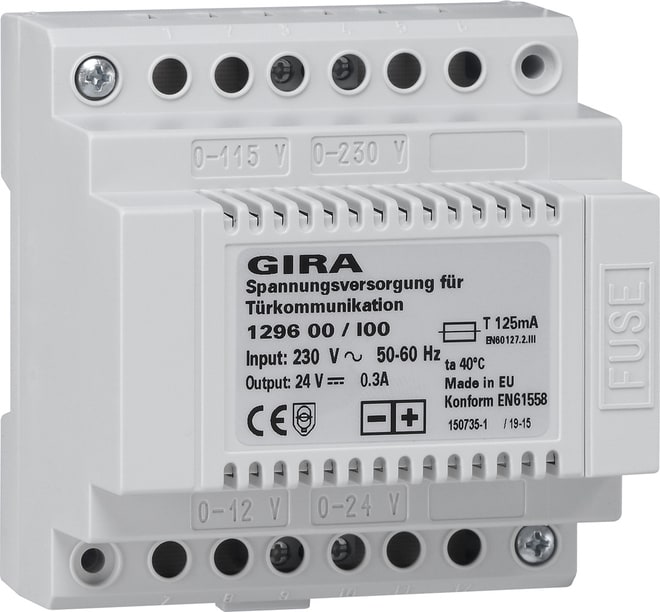 GIRA - GGI129600 Spannungsvers. DC 24 V 300 mA REG Elektr