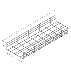 DIETZEL - DIE077612 Gitterbahn, U-fArmig, 300x103x3000 mm,