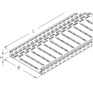 DIETZEL - DIE079839 Kabelrinne schwer, gelocht, 100x60x3000