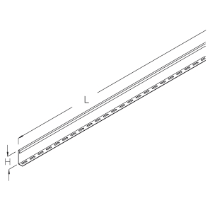 DIETZEL - DIE079856 Rinnentrennsteg, 50x3000 mm, inkl. 3x KL