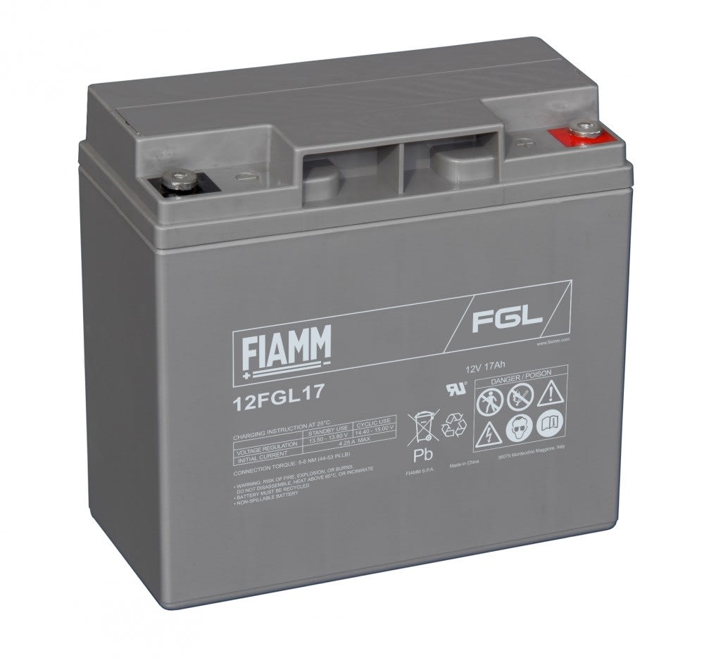 FIAMM ENERGY TECH. - FI112FGL17 BATTERIE LUNGA VITA (10 ANNI) 12V 17ah