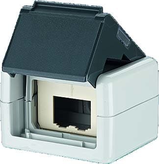 Metz - MEZ1309430003KE Keystone IP44 AP-GehAuse grau unbestA1/4