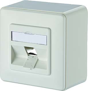 Metz - MEZ130B20D10002KE Keystone Anschlussdose AP 1 Port reinwei