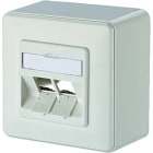 Metz - MEZ130B20D20002KE Keystone Anschlussdose AP 2 Port reinwei
