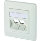 Metz - MEZ130B20D21002KE Datendose 2Port UP RAL9010 leer desingfA