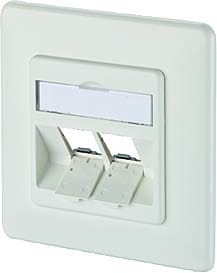 Metz - MEZ130B20D21002KE Datendose 2Port UP RAL9010 leer desingfA