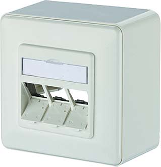 Metz - MEZ130B20D30002KE Keystone Anschlussdose AP 3 Port reinwei