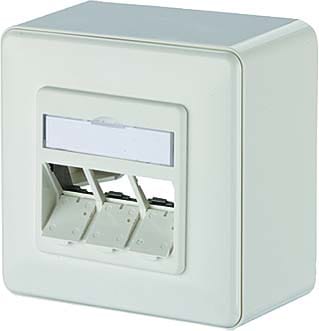 Metz - MEZ130B20D30002KE Keystone Anschlussdose AP 3 Port reinwei