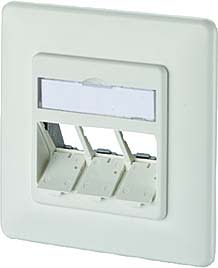 Metz - MEZ130B20D31002KE Keystone Anschlussdose UP 3 Port reinwei