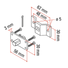 FAAC SPA - FAA132308 KIT STAFFA FORI PASS.+PERNO QUADRO CMS