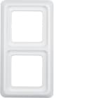 BERKER - BRK132909 Rahmen 2fach wg UP IP44 polarweiB glanze