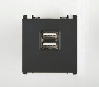 URMET SPA - UTD10330/2AL ALIM. 5V 2.1A DOPPIA USB ALLUM