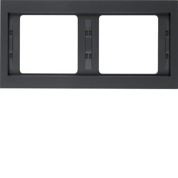 BERKER - BRK13637006 Rahmen 2fach waagerecht Berker K.1 anthr