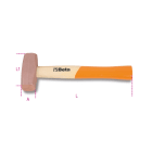 BM SPA - BMM013850410 Mazzuole con testa in rame manico in legno