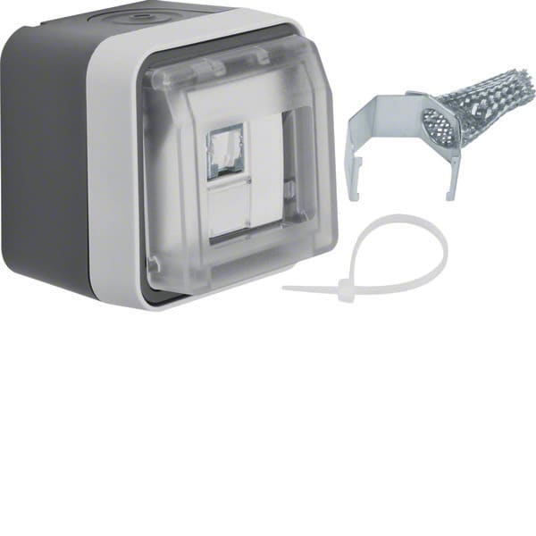 BERKER - BRK14093505 PR.RJ 8 POL SCHERM+ COP. CAT.6 W1 GRIGIO