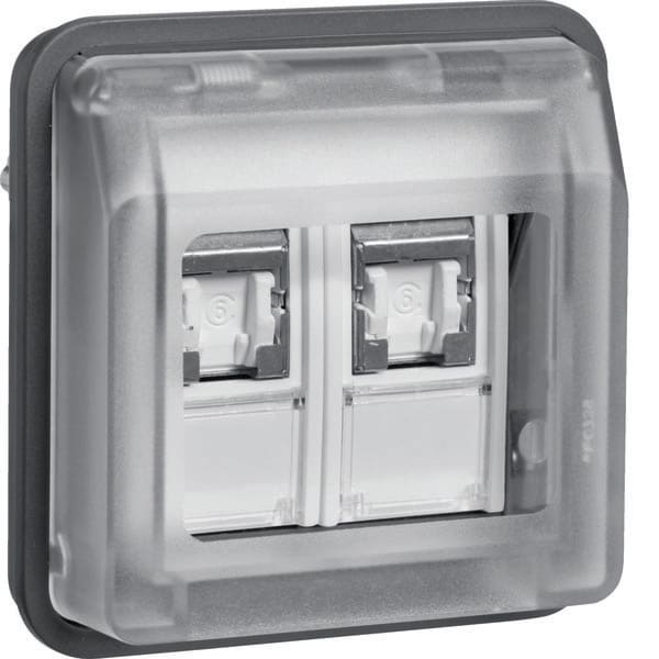 BERKER - BRK14103505 PR.RJ UNIV 8/8 POL + COPERCH.CAT.6 W1 GR