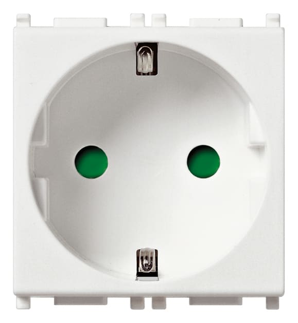 VIMAR SPA - VIW14208 PRESA SICURY 2P+T 16A TEDESCO BIANCO