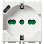 VIMAR SPA - VIW14210.USB Presa 2P+T 16A universale + USB C bianco