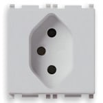 VIMAR SPA - VIW14226.SL Presa 2P+T 10A svizzero tipo 13 Silver