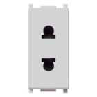 VIMAR SPA - VIW14234.SL Presa SICURY 2P 16A USA+EU ø4,8mm Silver