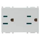 VIMAR SPA - VIW14243.SL Due prese SICURY2P+T 15A USA+SASO Silver