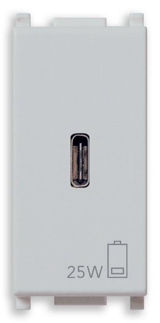 VIMAR SPA - VIW14292.C.25.SL Alimentatore USB C PD 25W Silver