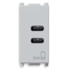 VIMAR SPA - VIW14292.CC.SL Alimentatore USB C+C 15W 3A 5V 1M Silver