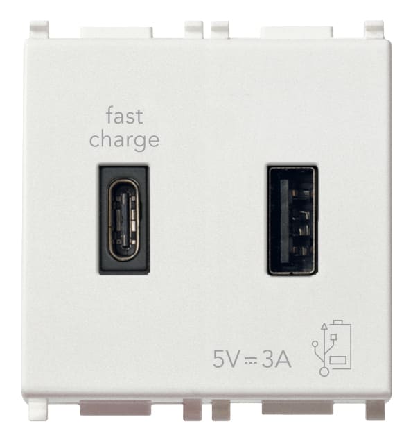 VIMAR SPA - VIW14295.AC ALIMENTATORE USB A+C 15W 3A 5V 2M BIANCO