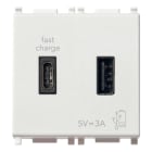 VIMAR SPA - VIW14295.AC Alimentatore USB A+C 15W 3A 5V 2M bianco
