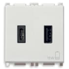 VIMAR SPA - VIW14295.AC ALIMENTATORE USB A+C 15W 3A 5V 2M BIANCO