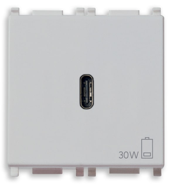 VIMAR SPA - VIW14298.SL ALIMENTATORE USB C 30W PD SILVER