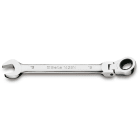 BM SPA - BMM001420208 Chiavi combinate a forchetta e poligonale diritte a cricchetto snodate cromate
