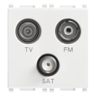 VIMAR SPA - VIW14303 Presa TV-FM-SAT diretta 3 uscite bianco