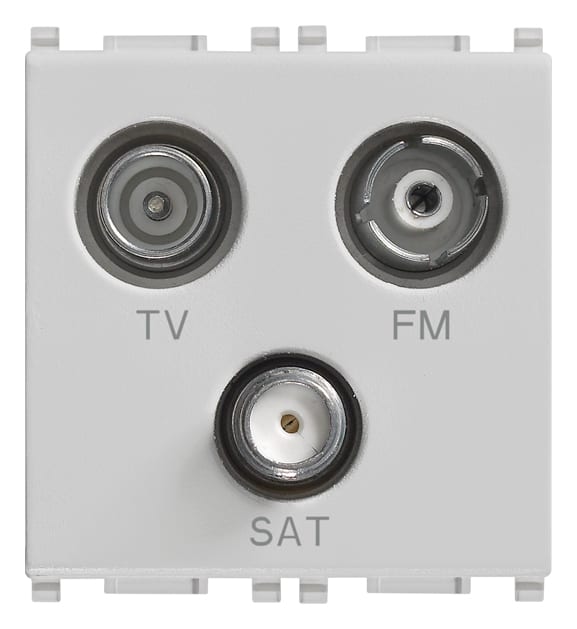 VIMAR SPA - VIW14303.SL PRESA TV-FM-SAT DIRETTA 3 USCITE SILVER