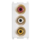 VIMAR SPA - VIW14335 PRESA CON 3 CONNETTORI RCA BIANCO