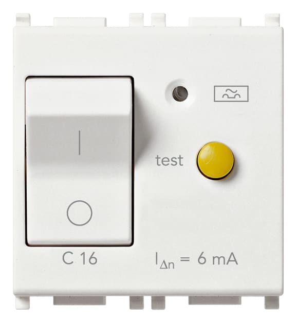 VIMAR SPA - VIW14411.16.6 INTERRUTTORE MTDIFF. 1P+N C16 6MA BIANCO