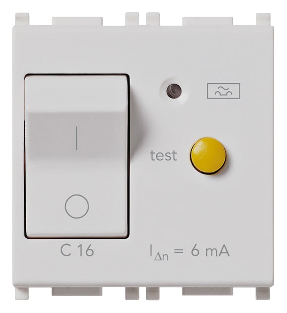 VIMAR SPA - VIW14411.16.6.SL INTERRUTTORE MT DIFF.1P+N C16 6MA SILVER