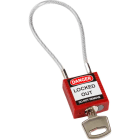 BRADY ITALIA - MOD146120 COMPACT CABLE PADLOCK RED 20CM KD 1-PEZZ