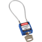 BRADY ITALIA - MOD146122 COMPACT CABLE PADLOCK BLUE 20CM KD 1-PEZ