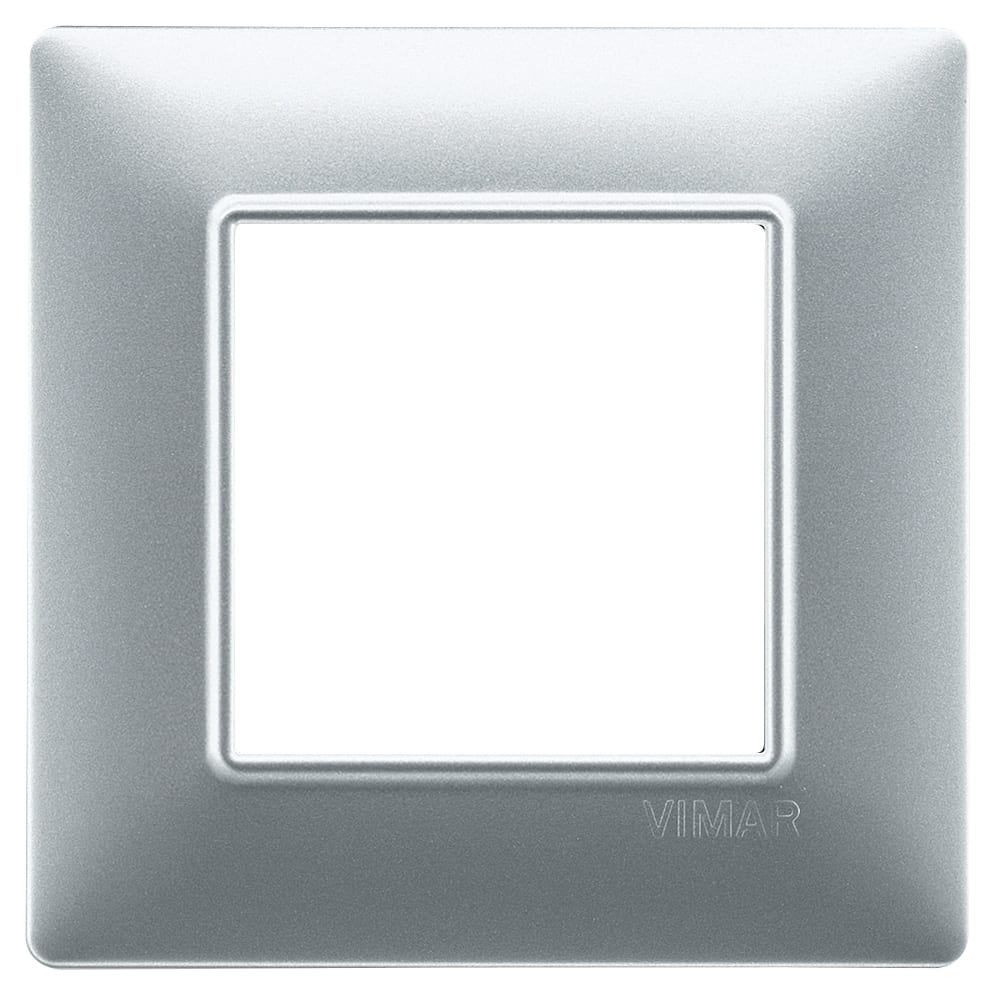 VIMAR SPA - VIW14642.20 PLACCA 2M ARGENTO OPACO