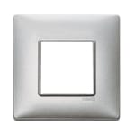 VIMAR SPA - VIW14647.27 PLACCA 2M BS TECNOPOLIMERO SILVER