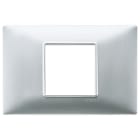 VIMAR SPA - VIW14652.20 PLACCA 2M CENTRALI ARGENTO OPACO