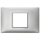 VIMAR SPA - VIW14652.27 PLACCA 2M CENTRALI TECNOPOLIMERO SILVER